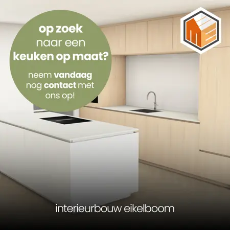 Keuken met een op maat gemaakte look en indeling