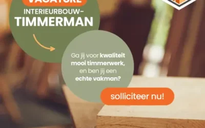 Vacature: interieurbouw timmerman